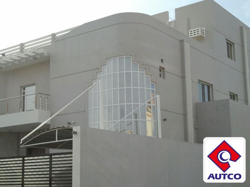 Completed villa facade