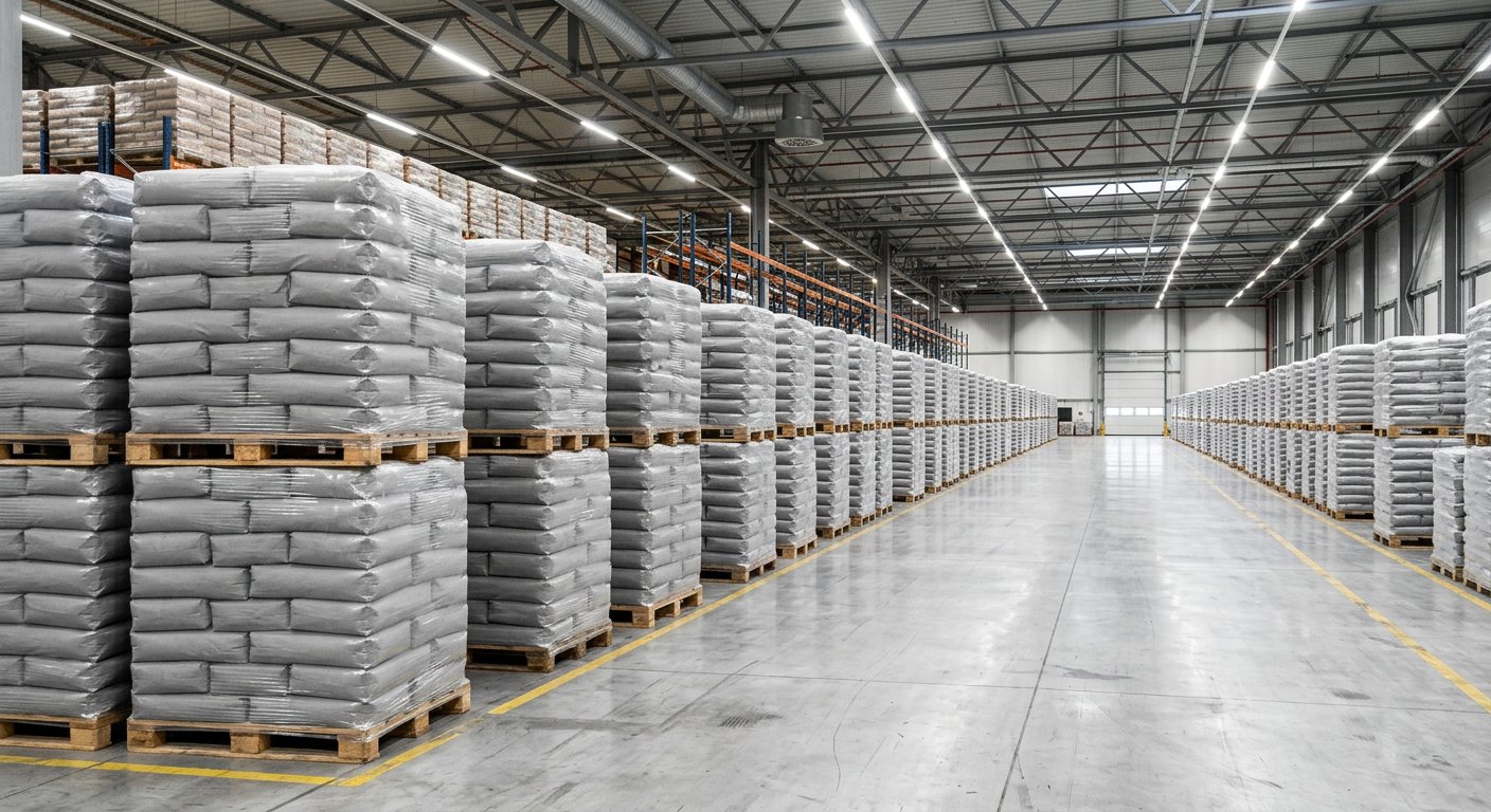 Cement bags on pallets
